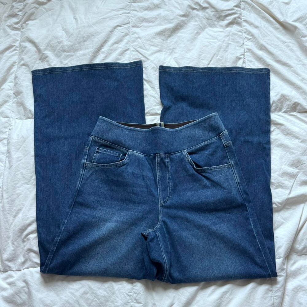 Halara M 8/10 high rise Wide leg flex denim jeans stretch casual minimal preppy - Picture 2 of 8